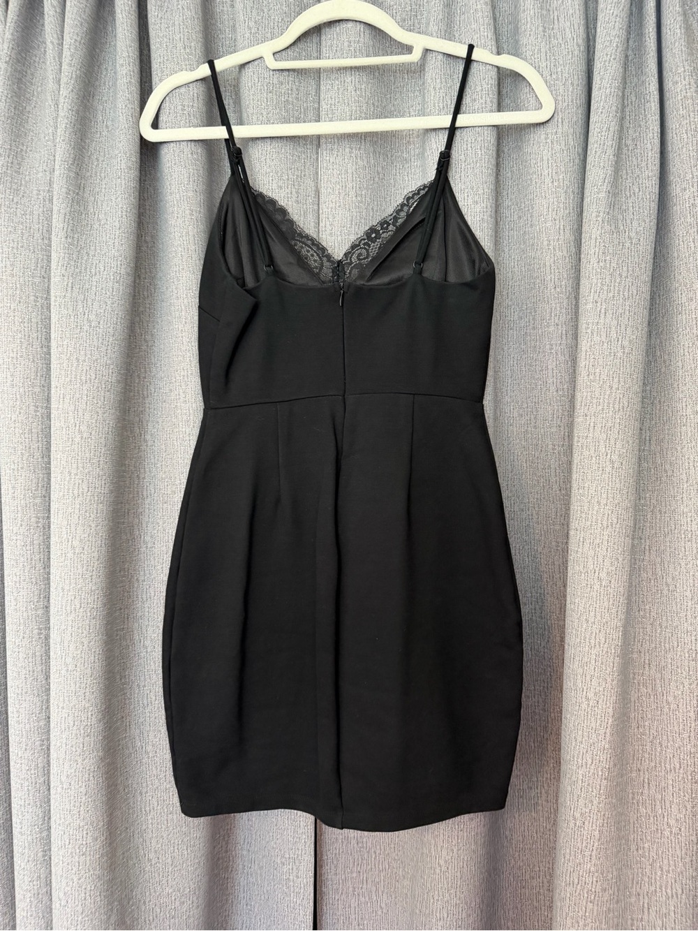 Lulu's Black Lace-Trim Mini Slip Dress - Picture 2 of 3